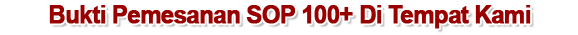 bukti pemesanan sop 100+