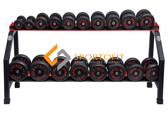 <strong><center>Dumbbell Fixed Set W/ Rack 2,5-20 Kg Pro Gym 6x6</center></strong>