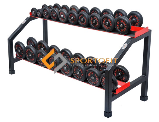 <strong><center>Dumbbell Fixed Set W/ Rack 2,5-20 Kg Pro Gym 6x6</center></strong>